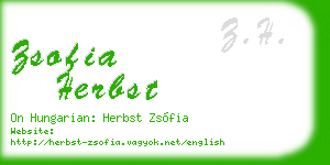 zsofia herbst business card